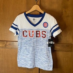 NWT CHICAGO CUBS NEW ERA/MLB Sparkle TSHIRT Size M